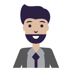 cartoon businessman icon
