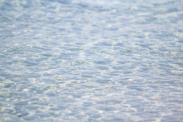 Blue caribbean sea water