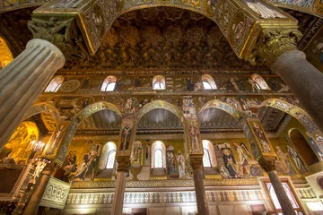 Rolgordijnen Interior of the Palatine Chapel, Palermo, Italy © robertdering