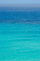 ocean landscape. blue water of ocean