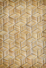 close up woven bamboo pattern, Weaving pattern background