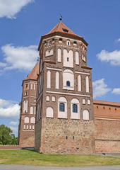 Fototapeta na wymiar The Mir castle complex is a unique monument of the national culture of Belarus. 