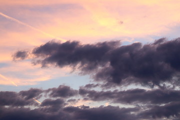 Evening sky with clouds
