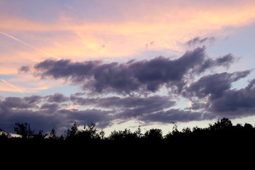 Evening sky with clouds