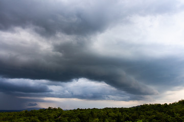 Naklejka na ściany i meble thunder storm sky Rain clouds