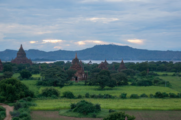 Fototapeta na wymiar Beautiful of the Bagan Archaeological Zone, Burma. One of the main sites of Myanmar.
