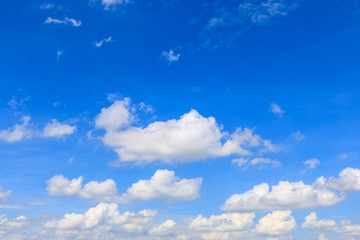 Naklejka na ściany i meble Beautiful background from blue sky and white cloud.