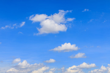 Beautiful background from blue sky and white cloud.