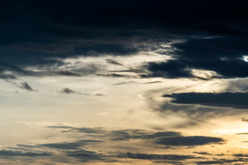 Fototapeta premium colorful dramatic sky with cloud at sunset.