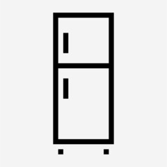 Outline fridge pixel perfect vector icon