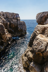 Water Flowing into the Sea on the Island of Lokrum