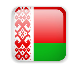 Belarus Flag. Bright Square Icon on a white background