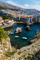 Fototapeta na wymiar Harbour and Old Town of Dubrovnik, Croatia