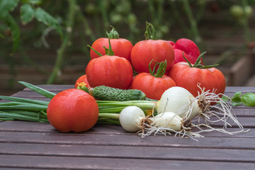 Fresh vegetables on the table.