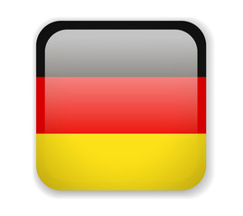 Germany Flag. Bright Square Icon on a white background