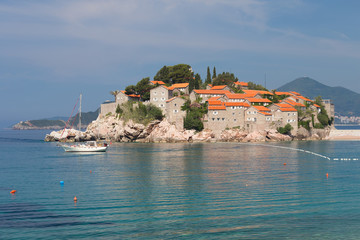 Sveti Stefan, small island  in Budva, Montenegro.