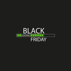 Black Friday with Loading Bar . Black Friday Sale Concept