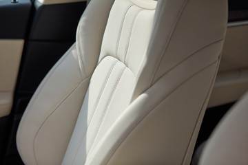 Leather armchair of a luxury car