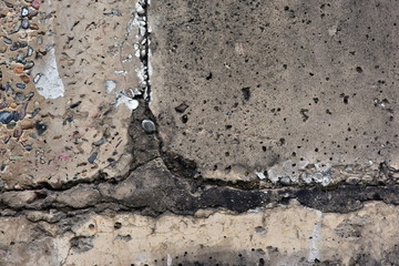 Fototapeta premium Abstract dark grunge concrete texture for background. Seam sealing part between blocks