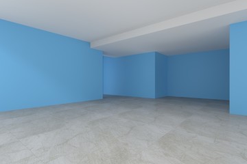 Empty room interior 3d rendering