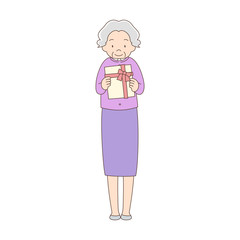 プレゼント_全身_おばあちゃん1