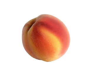 Peach isolated on white background.