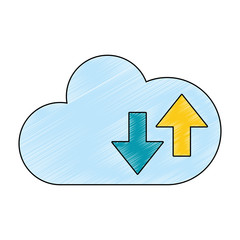 Cloud computing symbol vector illustration graphic design