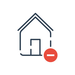 Line Art. smart home remove vector icon 