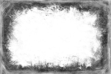 Grunge frame on white background.