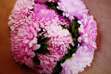 A bouquet of asters. The first of September. Back to school.