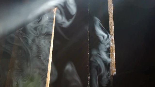 smoke goes through holes in the boards