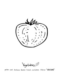 농산물 일러스트 / 손으로 그린 과일과 채소 그림