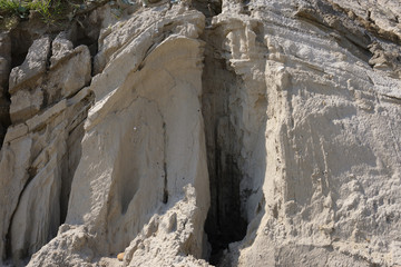 Fototapeta na wymiar Abbruchkante an einer Steilküste - Detailaufnahme