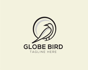 Obraz premium globe bird logo
