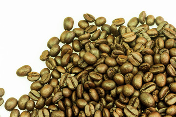 coffee beans on white background