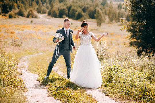 Happy couple.Wedding photo.Couple in love