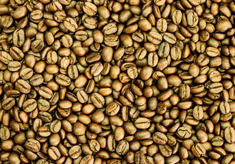 Roasted brown coffee beans background