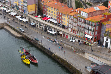 Fototapeta premium View of the quarter of Ribeira in Porto, Portugal