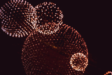 light bulb idea circle sphere design background blur electricity on black background.