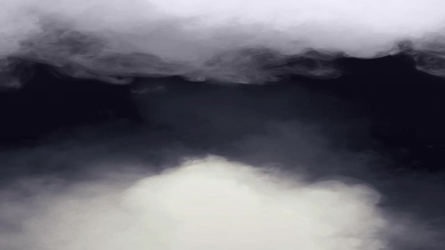 Smoke floating on black background. Haze animation
