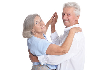 Portrait of a happy senior couple dancing