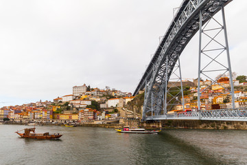 Fototapeta premium The Dom Luis I Bridge, Porto, Portugal