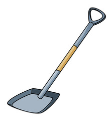 shovel tool icon over white background, vector illustration