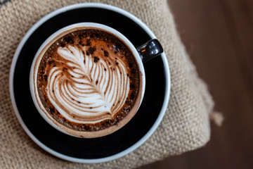 Backgrounds of Latte coffee.