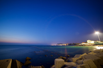 spiaggia notturna a Pesaro