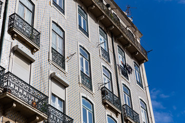 Typical Alfama neighborhood house, Lisbon, Portugal