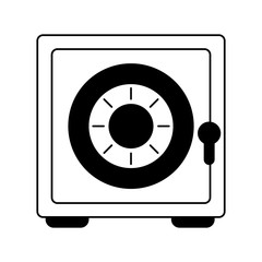 Strongbox security money symbol vector illustration graphic design