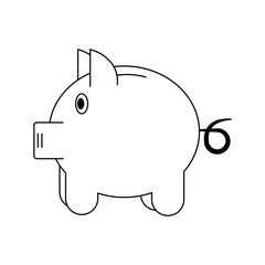 Piggy savings symbol vector illustration graphic design