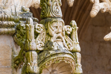 Fototapeta na wymiar Gargoyle in Monastery of Jeronimos, Lisbon
