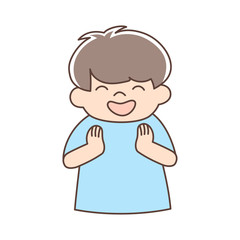 拍手_上半身_幼児3歳男の子